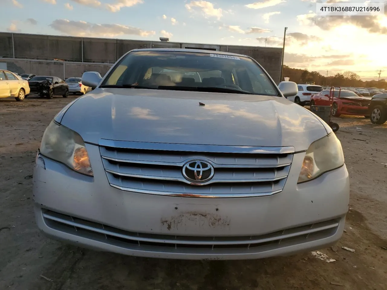 2007 Toyota Avalon Xl VIN: 4T1BK36B87U216996 Lot: 79382654