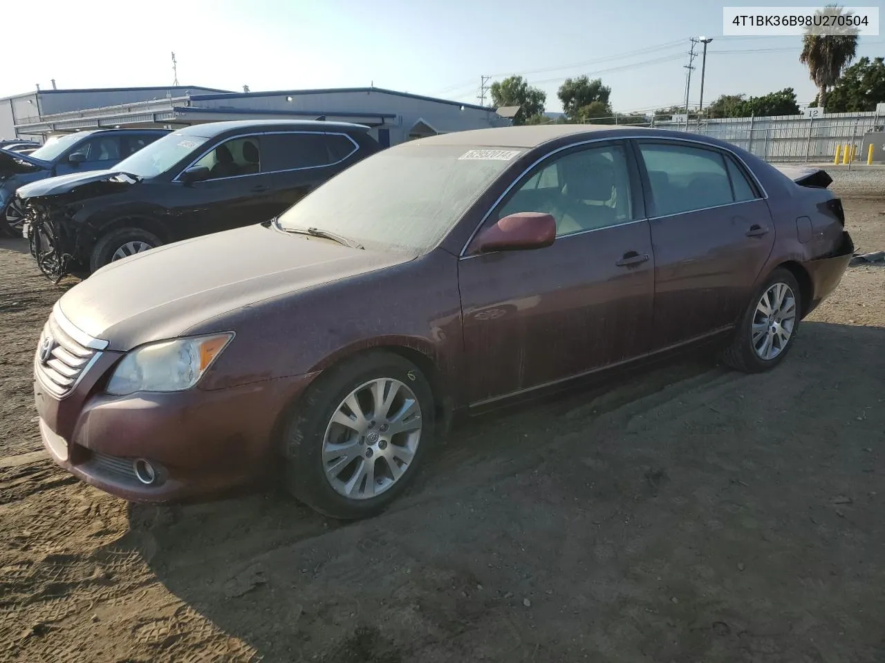 2008 Toyota Avalon Xl VIN: 4T1BK36B98U270504 Lot: 70307734