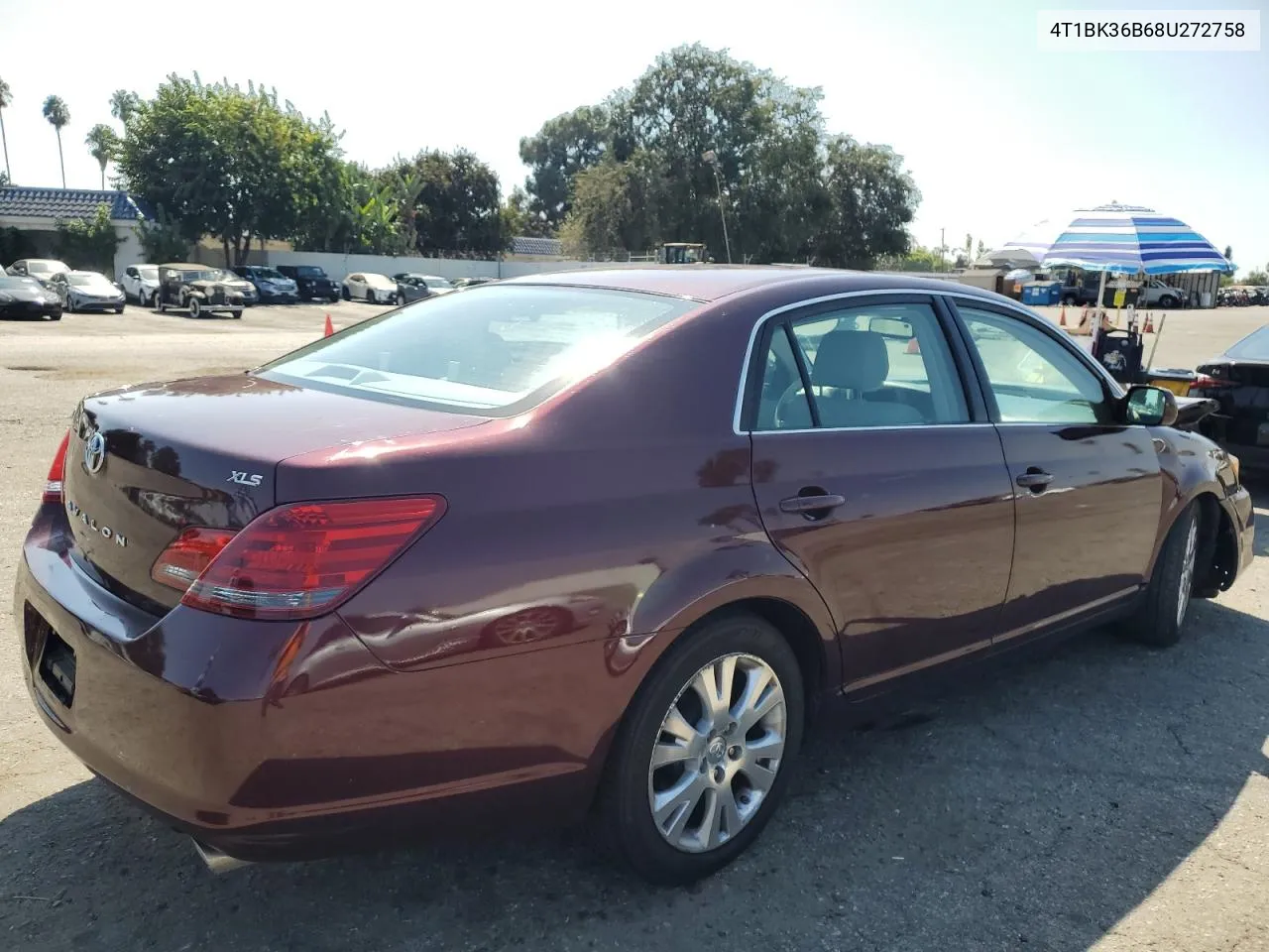 2008 Toyota Avalon Xl VIN: 4T1BK36B68U272758 Lot: 72341724