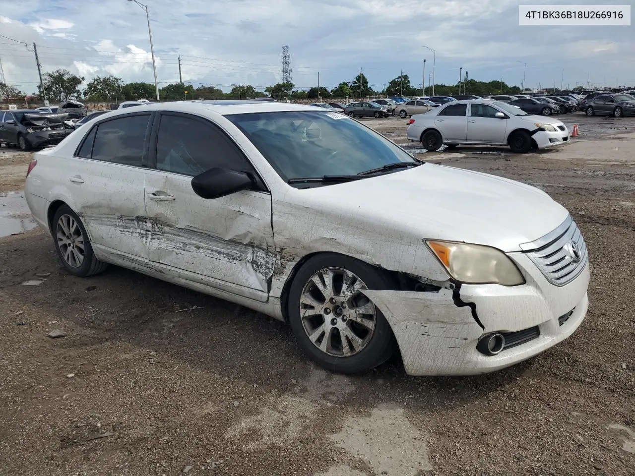 2008 Toyota Avalon Xl VIN: 4T1BK36B18U266916 Lot: 72997514