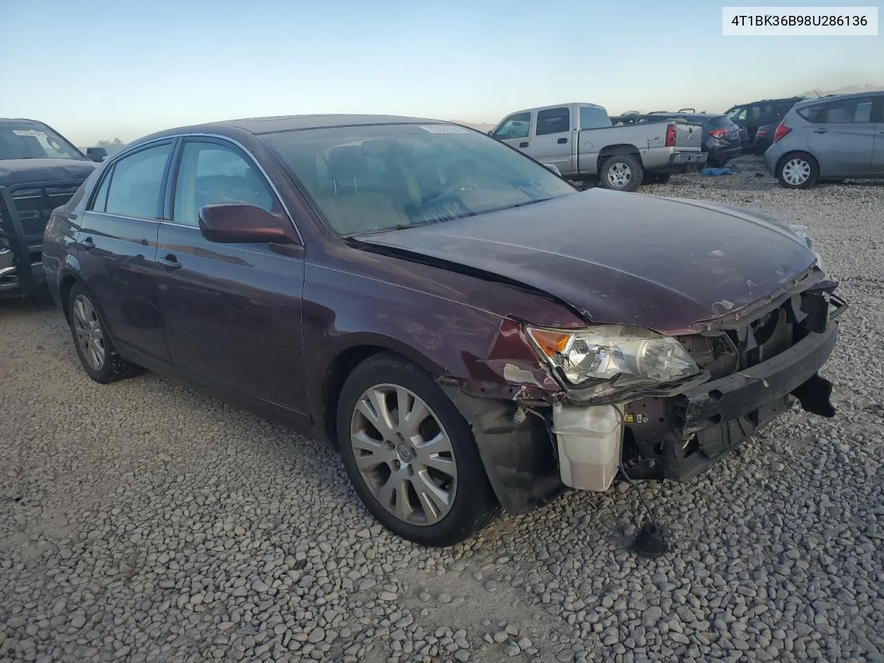 2008 Toyota Avalon Xl VIN: 4T1BK36B98U286136 Lot: 73021294