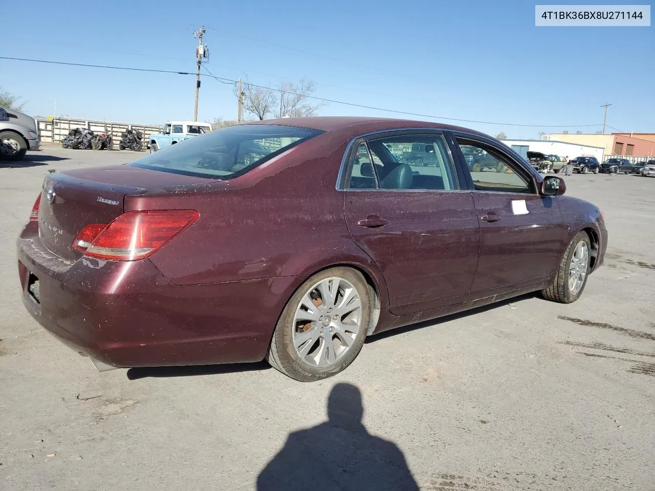 2008 Toyota Avalon Xl VIN: 4T1BK36BX8U271144 Lot: 78018154