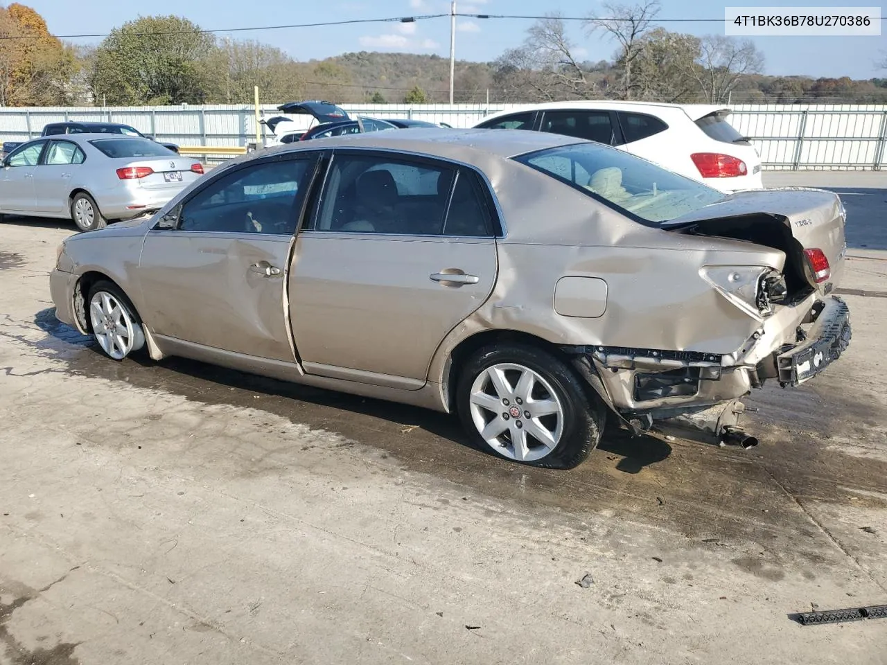 2008 Toyota Avalon Xl VIN: 4T1BK36B78U270386 Lot: 78249904