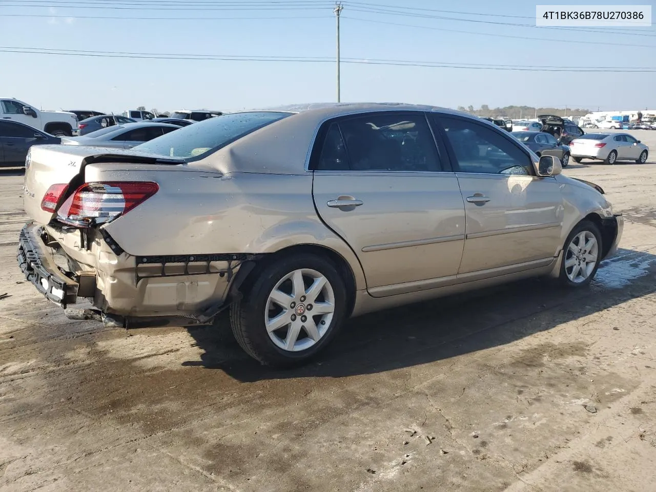 2008 Toyota Avalon Xl VIN: 4T1BK36B78U270386 Lot: 78249904