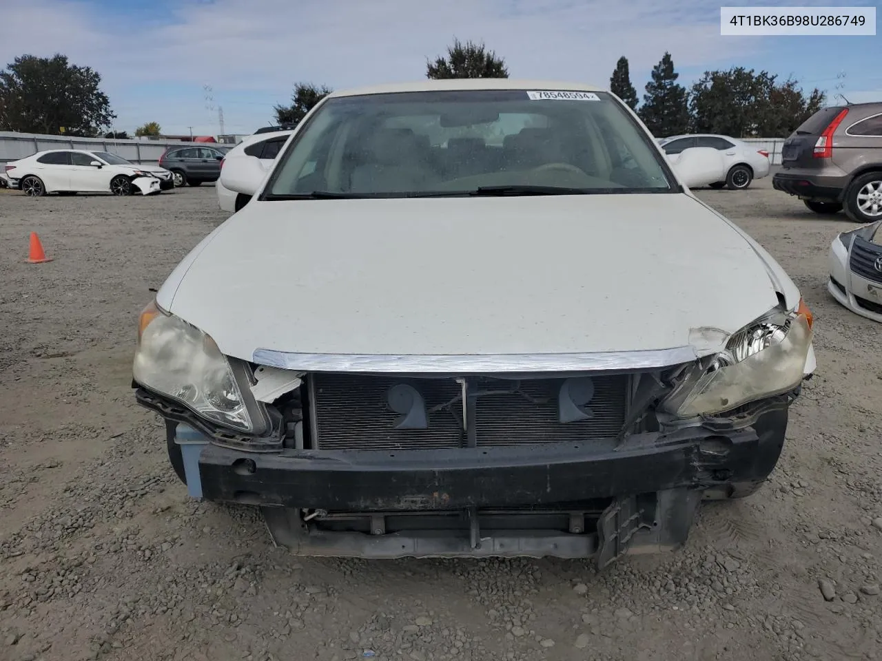 2008 Toyota Avalon Xl VIN: 4T1BK36B98U286749 Lot: 78548594