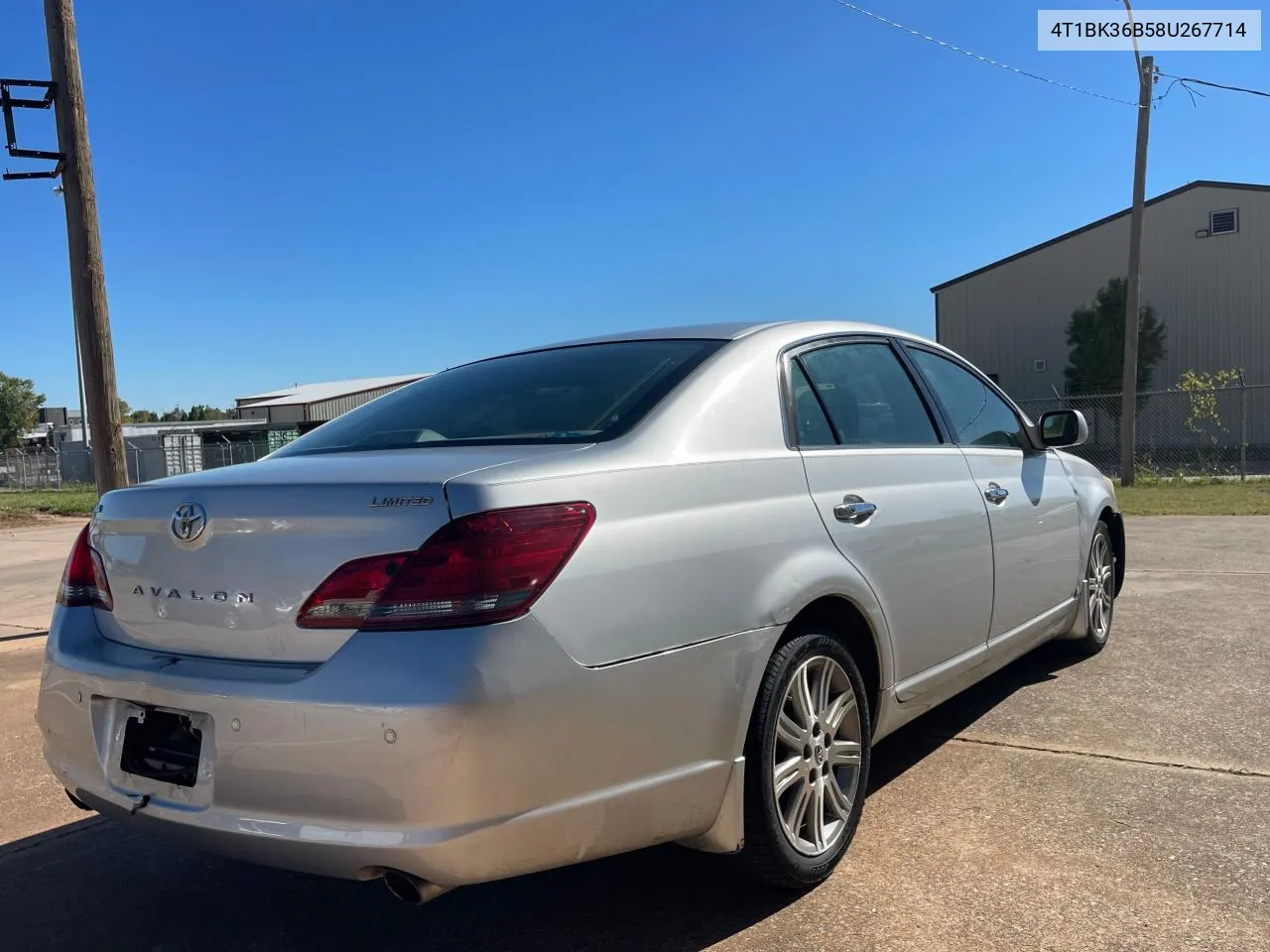 2008 Toyota Avalon Xl VIN: 4T1BK36B58U267714 Lot: 79895154