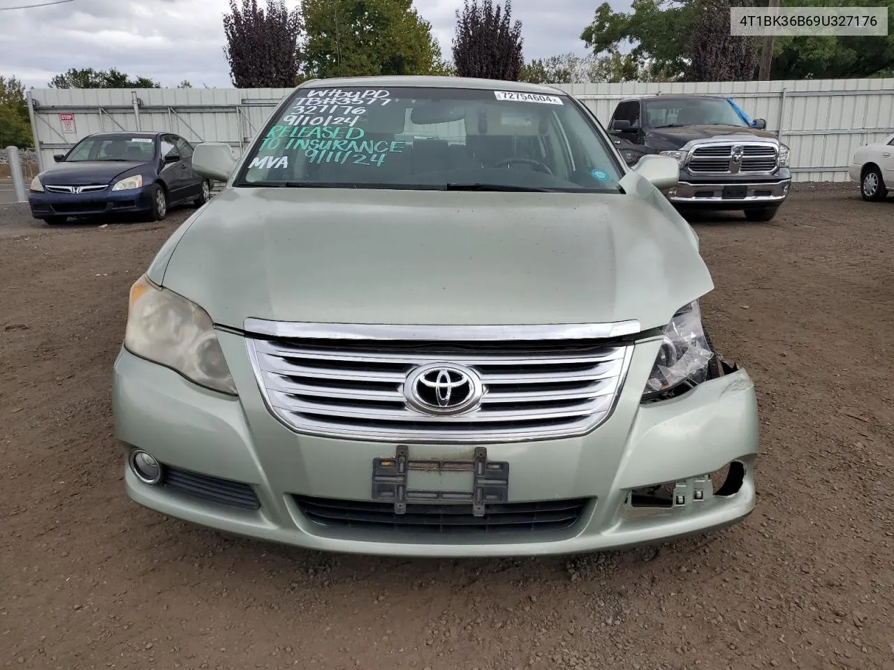 2009 Toyota Avalon Xl VIN: 4T1BK36B69U327176 Lot: 72754604