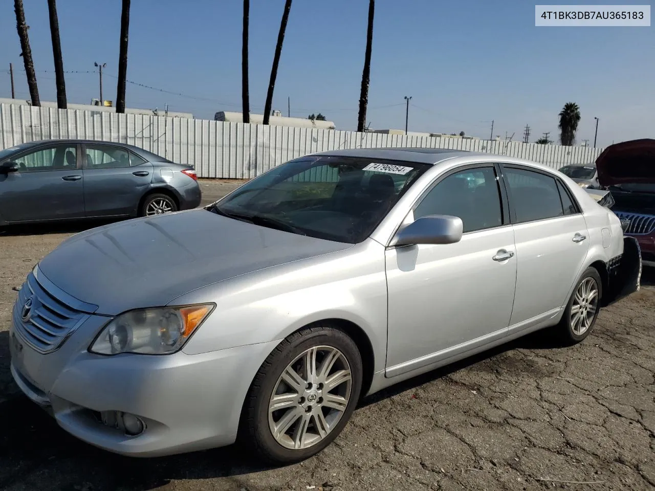 2010 Toyota Avalon Xl VIN: 4T1BK3DB7AU365183 Lot: 74796054