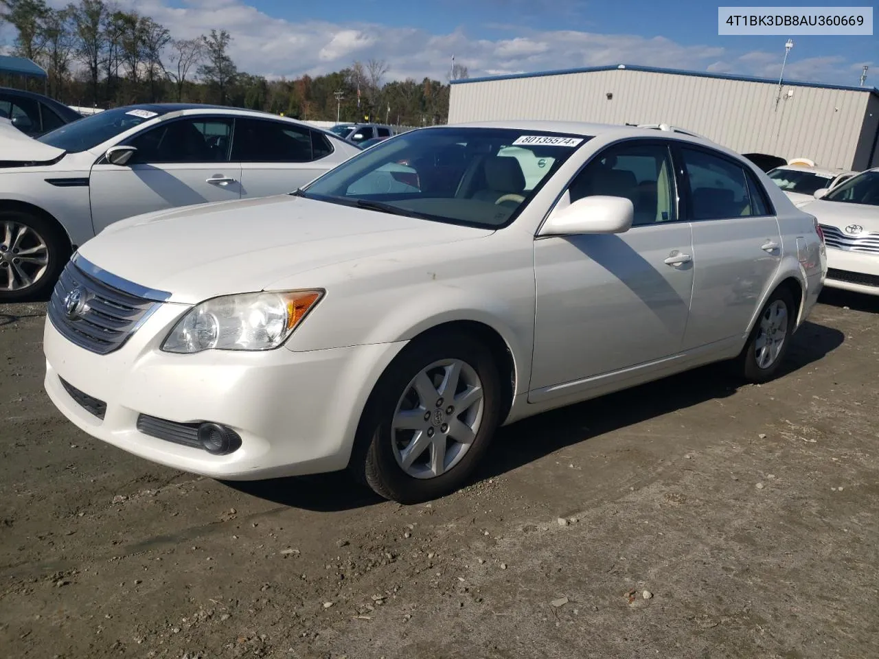 2010 Toyota Avalon Xl VIN: 4T1BK3DB8AU360669 Lot: 80135574