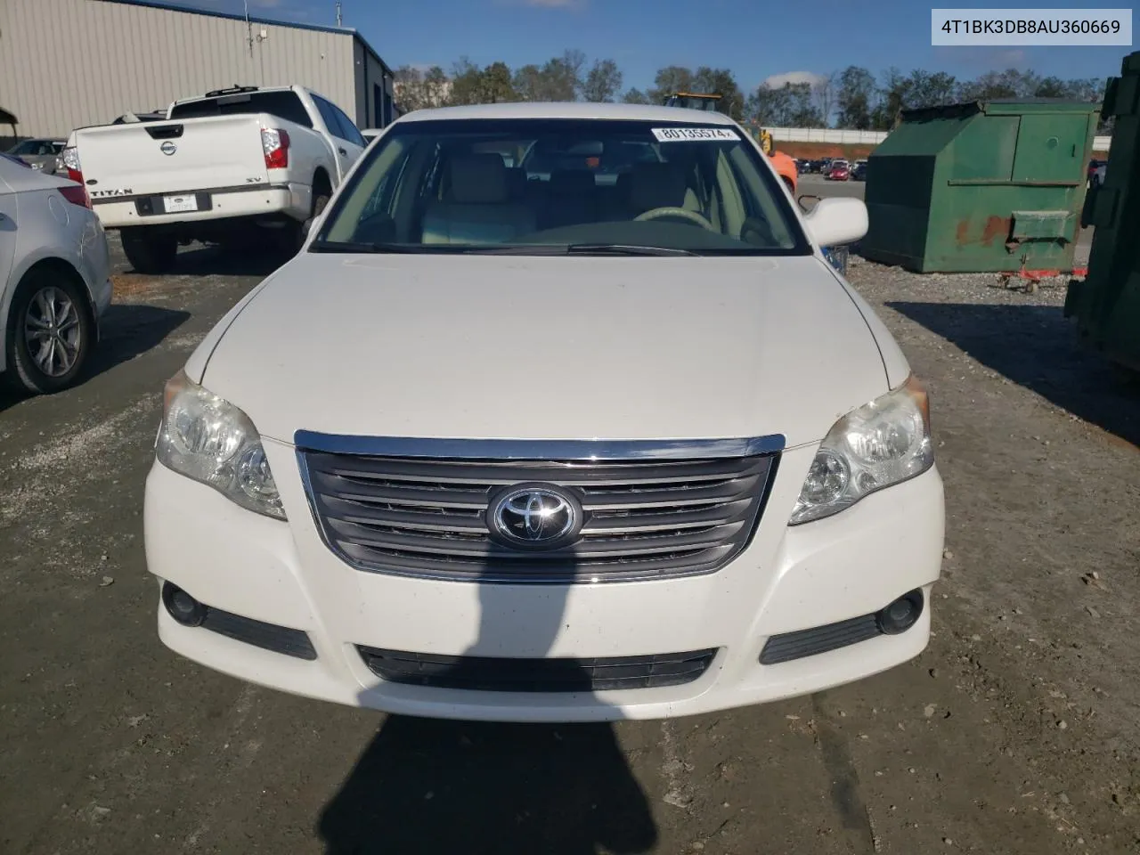 2010 Toyota Avalon Xl VIN: 4T1BK3DB8AU360669 Lot: 80135574