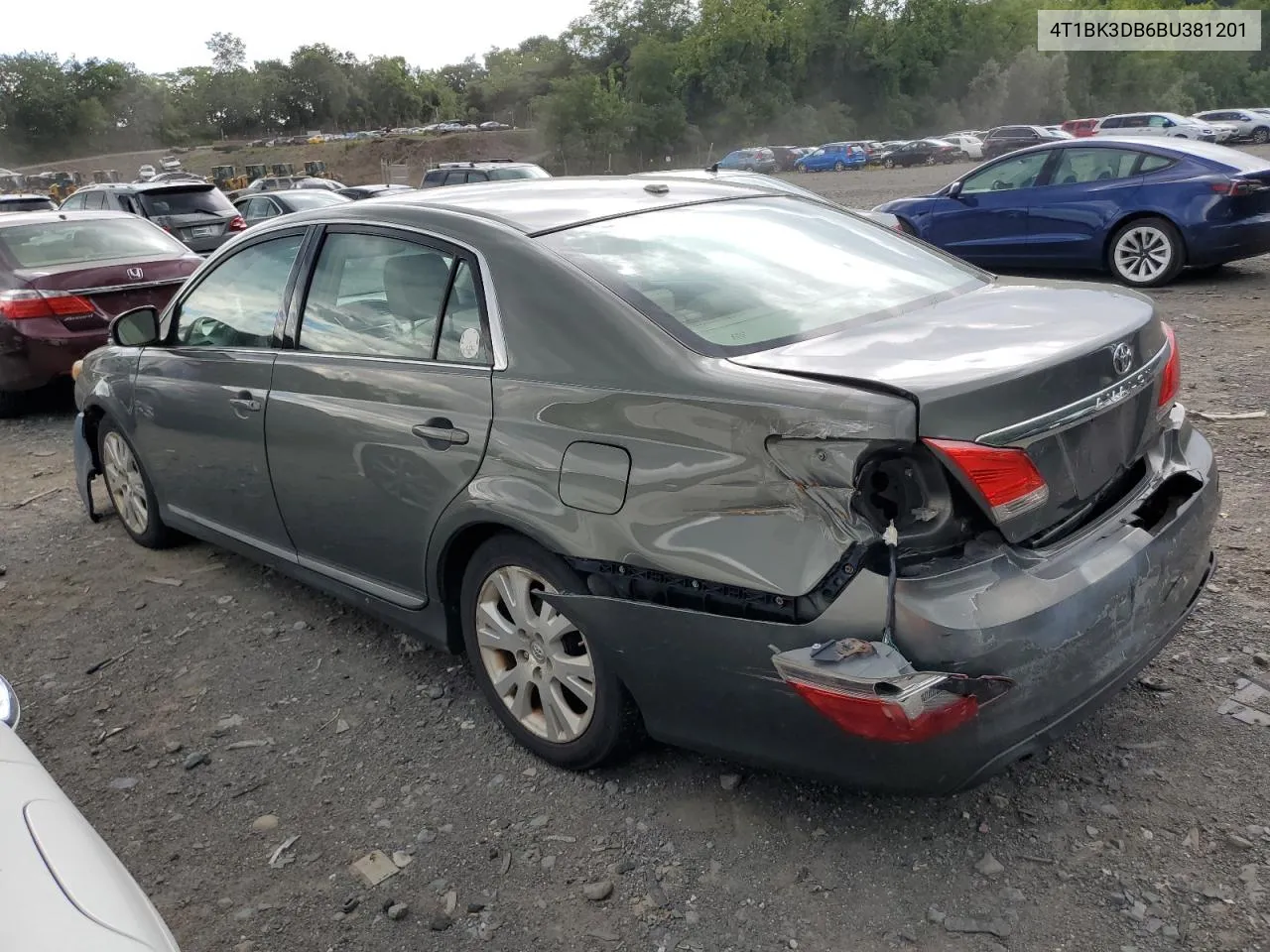 2011 Toyota Avalon Base VIN: 4T1BK3DB6BU381201 Lot: 66050854