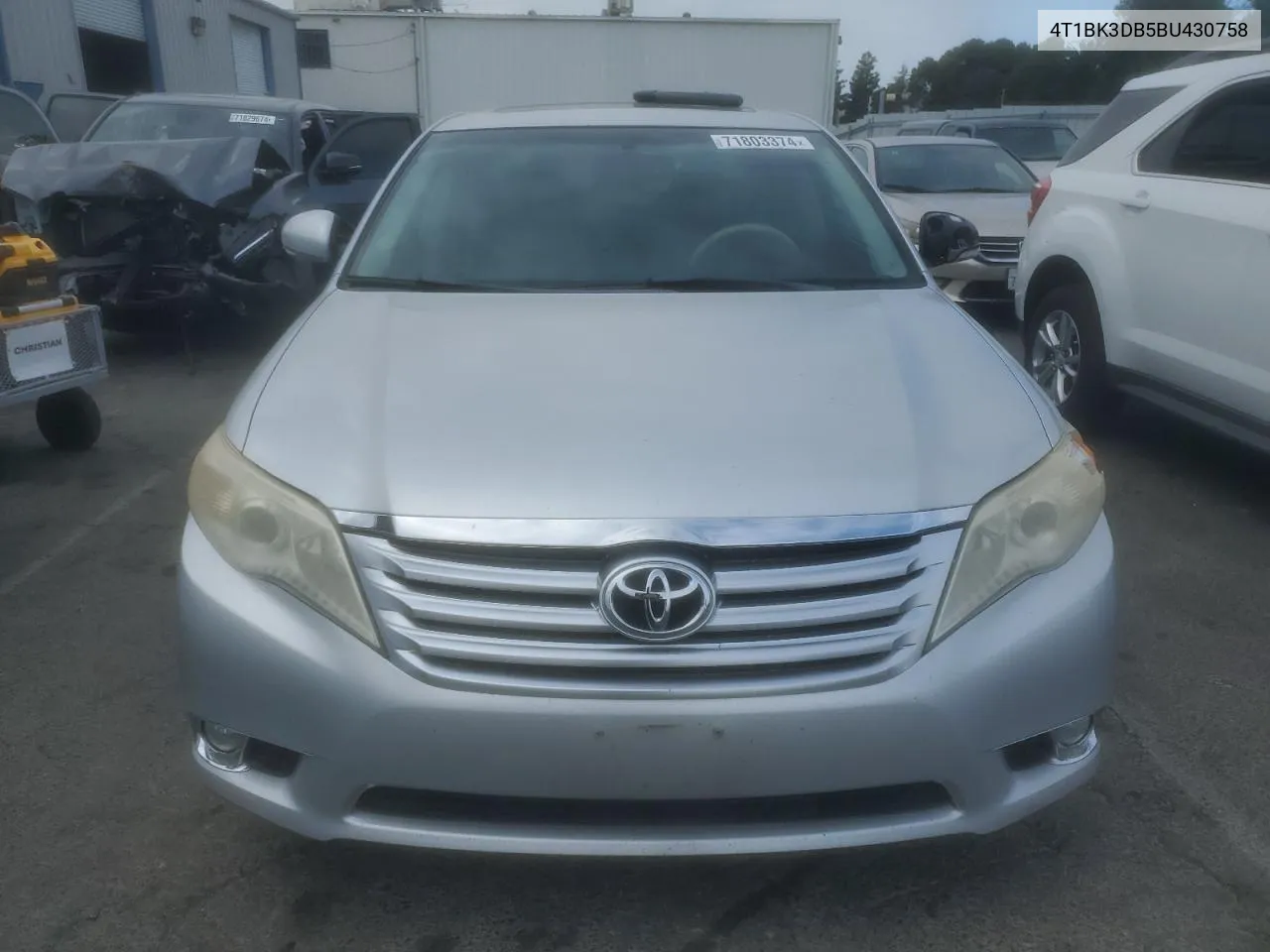 2011 Toyota Avalon Base VIN: 4T1BK3DB5BU430758 Lot: 71803374