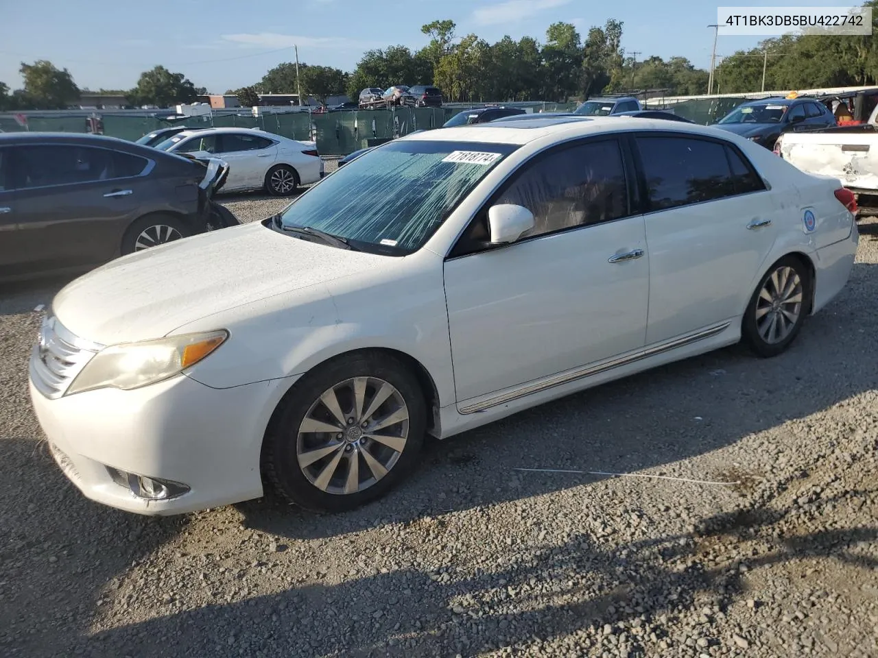 2011 Toyota Avalon Base VIN: 4T1BK3DB5BU422742 Lot: 71818774