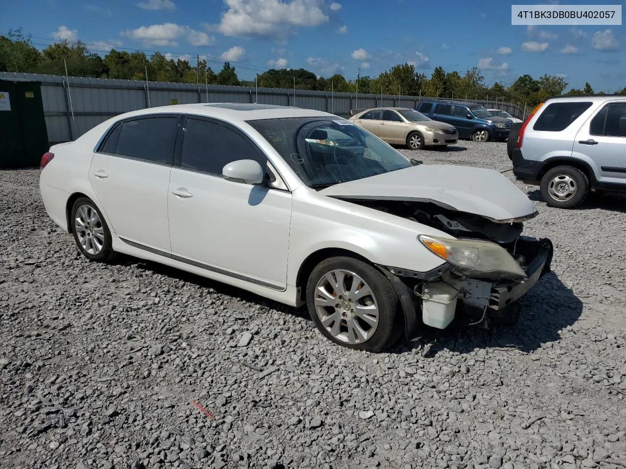 4T1BK3DB0BU402057 2011 Toyota Avalon Base