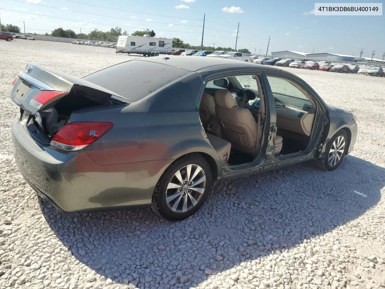 4T1BK3DB6BU400149 2011 Toyota Avalon Base