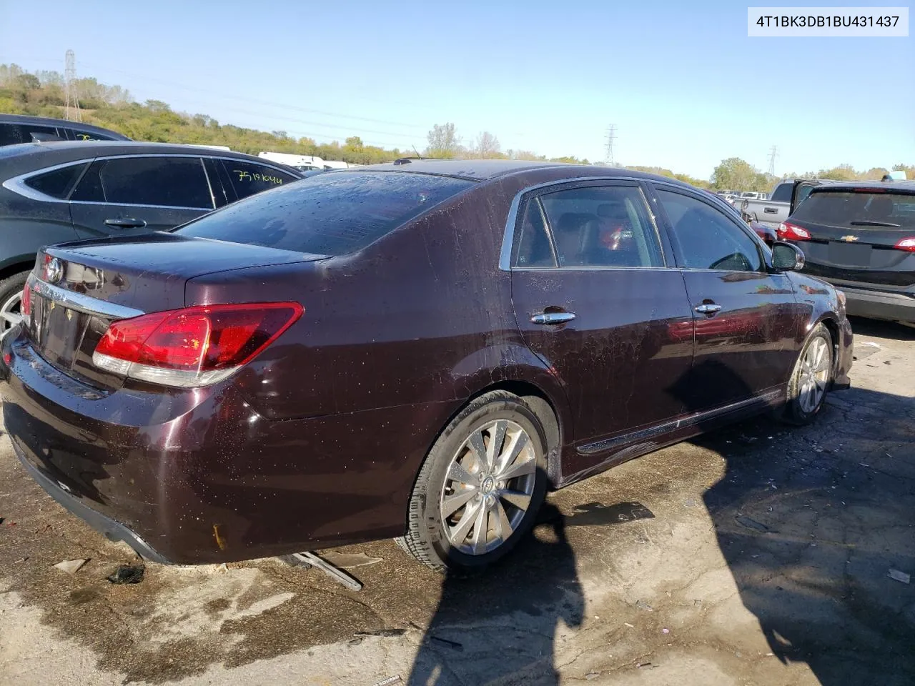 2011 Toyota Avalon Base VIN: 4T1BK3DB1BU431437 Lot: 74472324