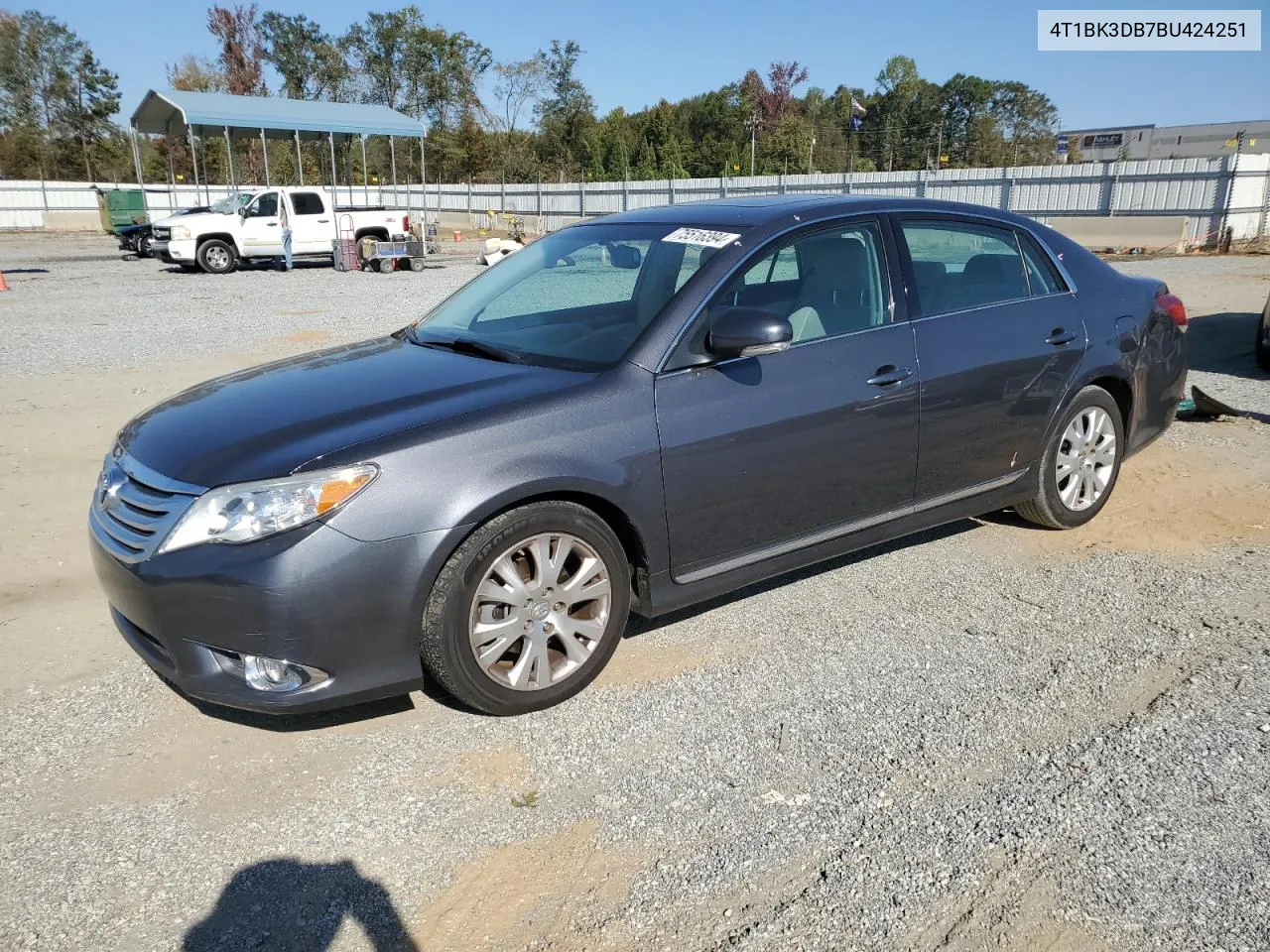 2011 Toyota Avalon Base VIN: 4T1BK3DB7BU424251 Lot: 75516394