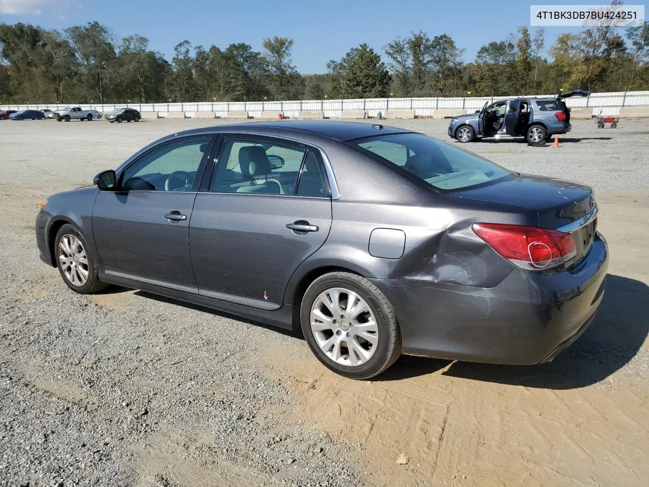 2011 Toyota Avalon Base VIN: 4T1BK3DB7BU424251 Lot: 75516394