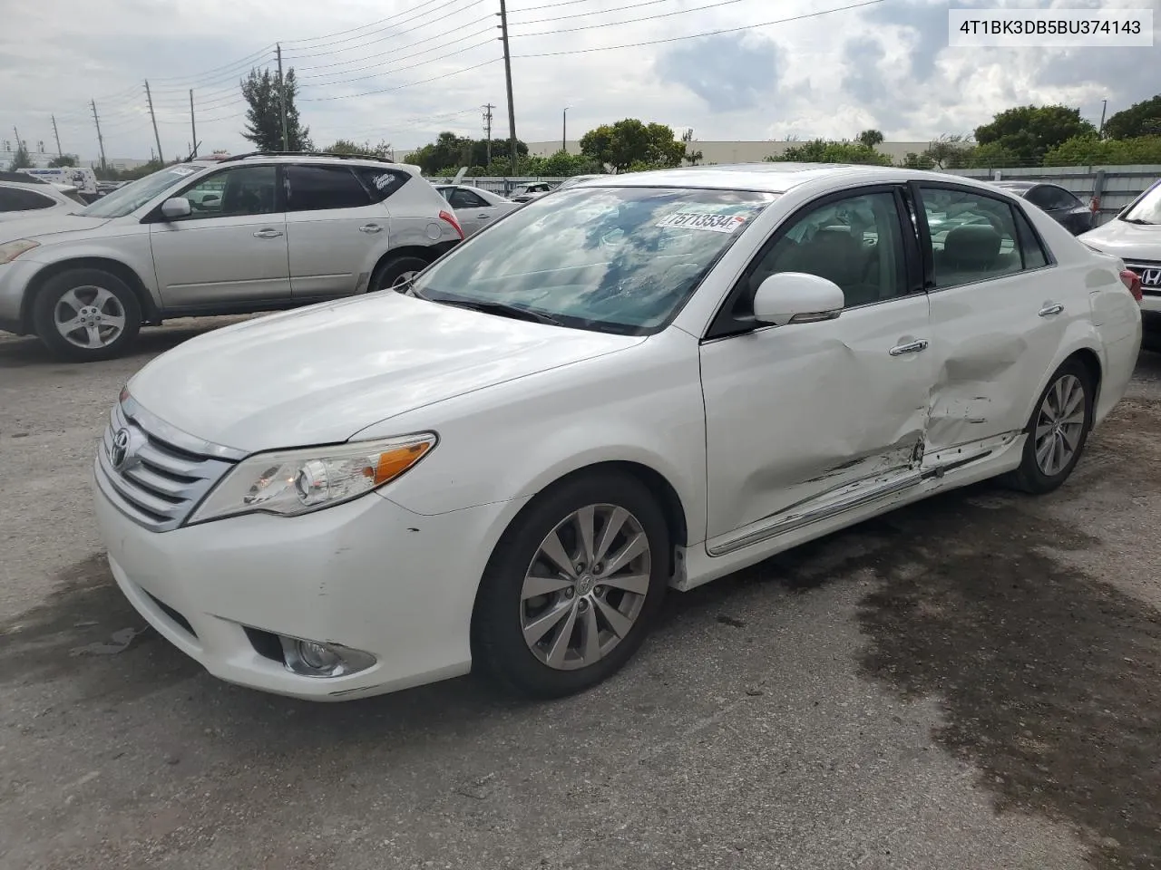 2011 Toyota Avalon Base VIN: 4T1BK3DB5BU374143 Lot: 75713534