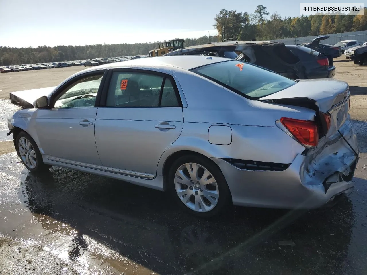 2011 Toyota Avalon Base VIN: 4T1BK3DB3BU381429 Lot: 78228494