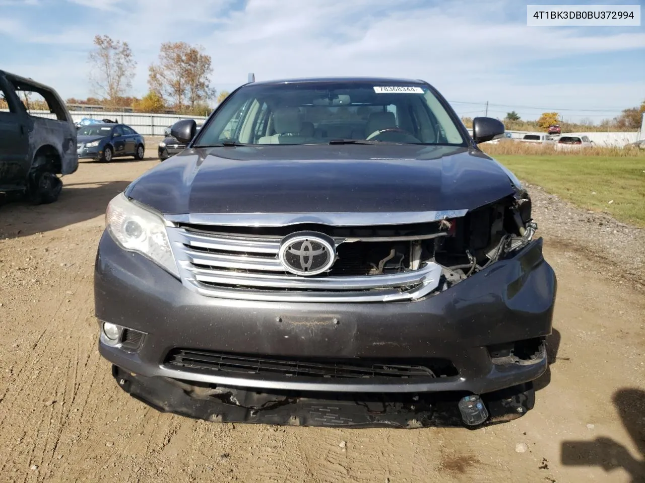 4T1BK3DB0BU372994 2011 Toyota Avalon Base