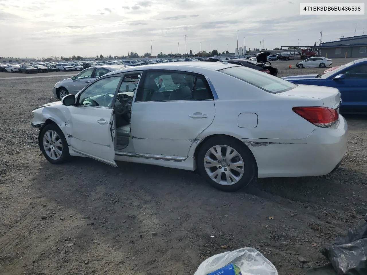 2011 Toyota Avalon Base VIN: 4T1BK3DB6BU436598 Lot: 79052584