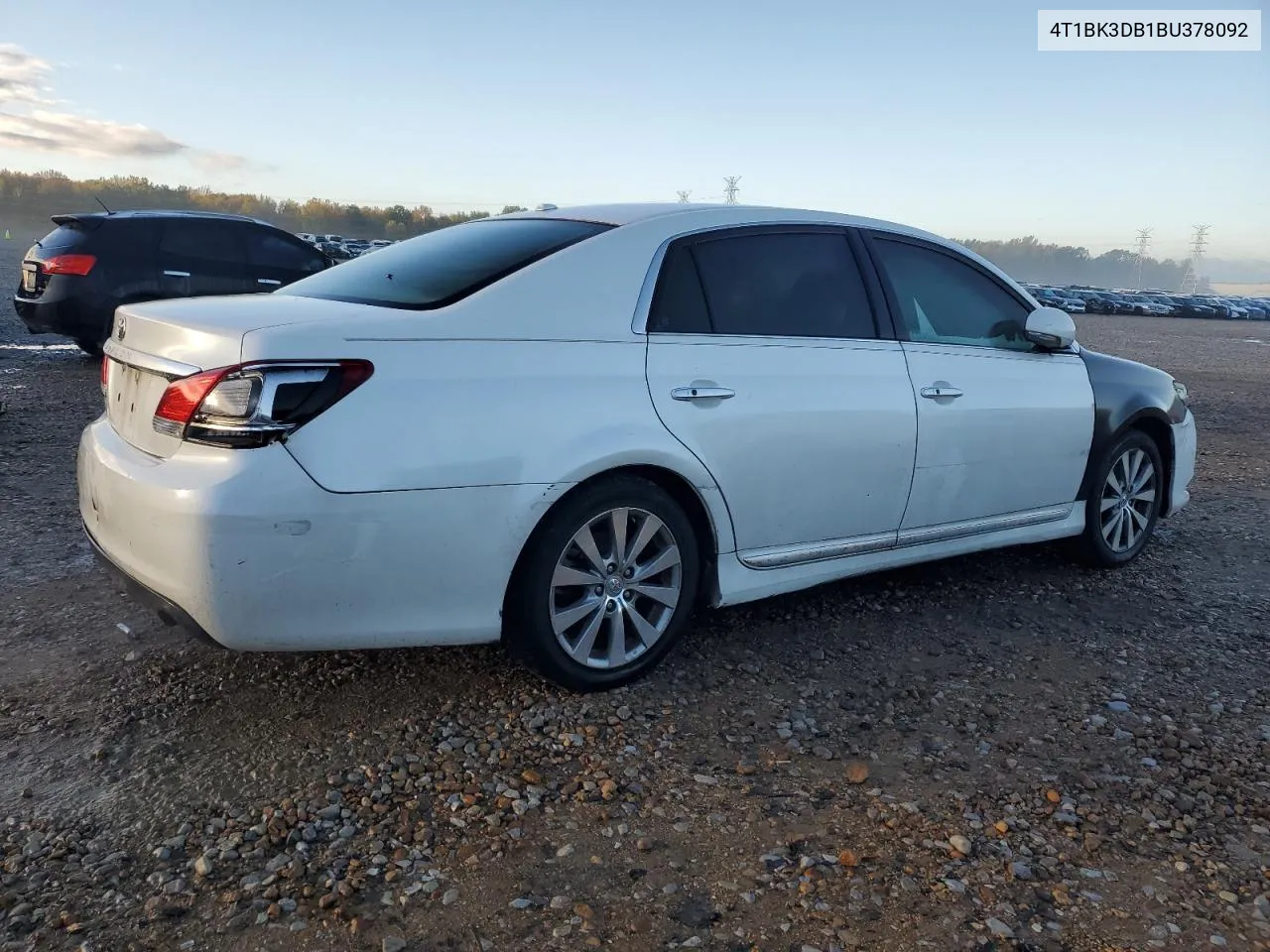 2011 Toyota Avalon Base VIN: 4T1BK3DB1BU378092 Lot: 81073074