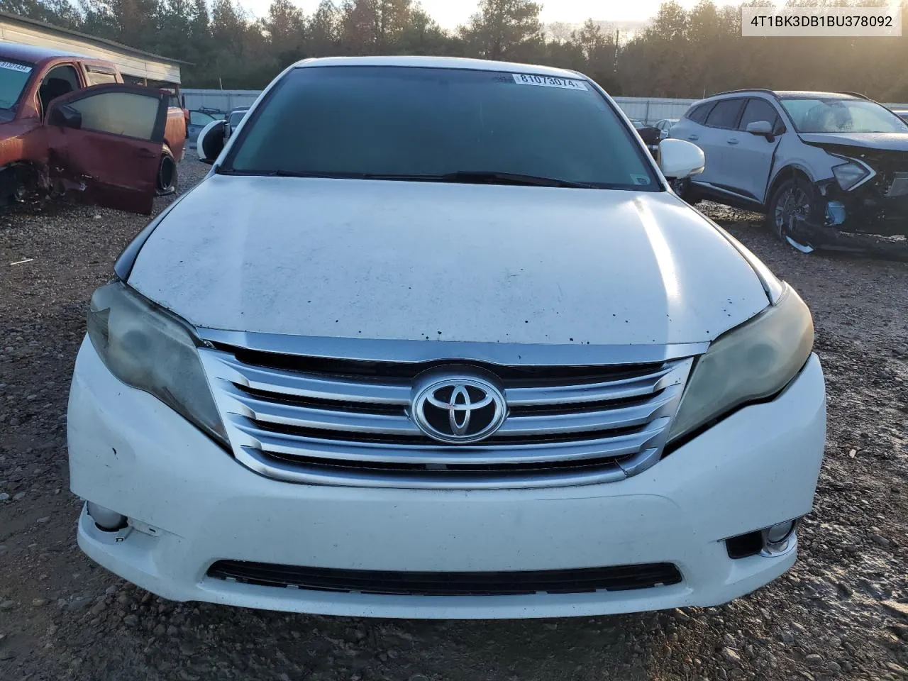 2011 Toyota Avalon Base VIN: 4T1BK3DB1BU378092 Lot: 81073074