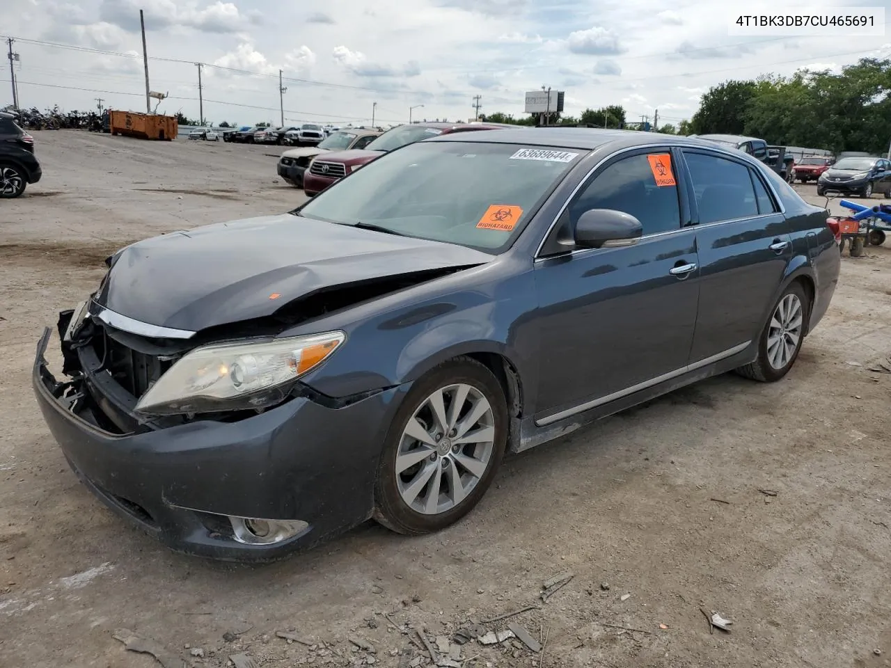 2012 Toyota Avalon Base VIN: 4T1BK3DB7CU465691 Lot: 63689644