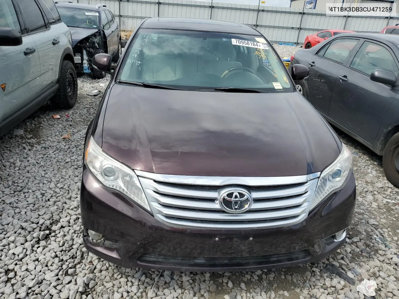 2012 Toyota Avalon Base VIN: 4T1BK3DB3CU471259 Lot: 70958184