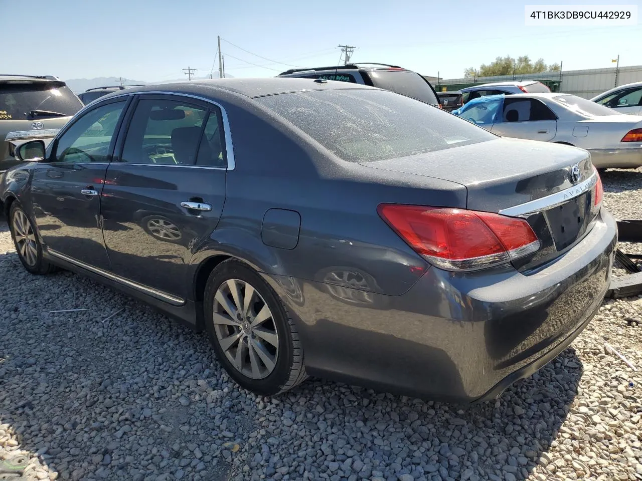 2012 Toyota Avalon Base VIN: 4T1BK3DB9CU442929 Lot: 71020304