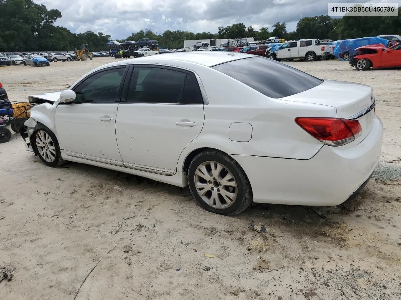 4T1BK3DB5CU450736 2012 Toyota Avalon Base