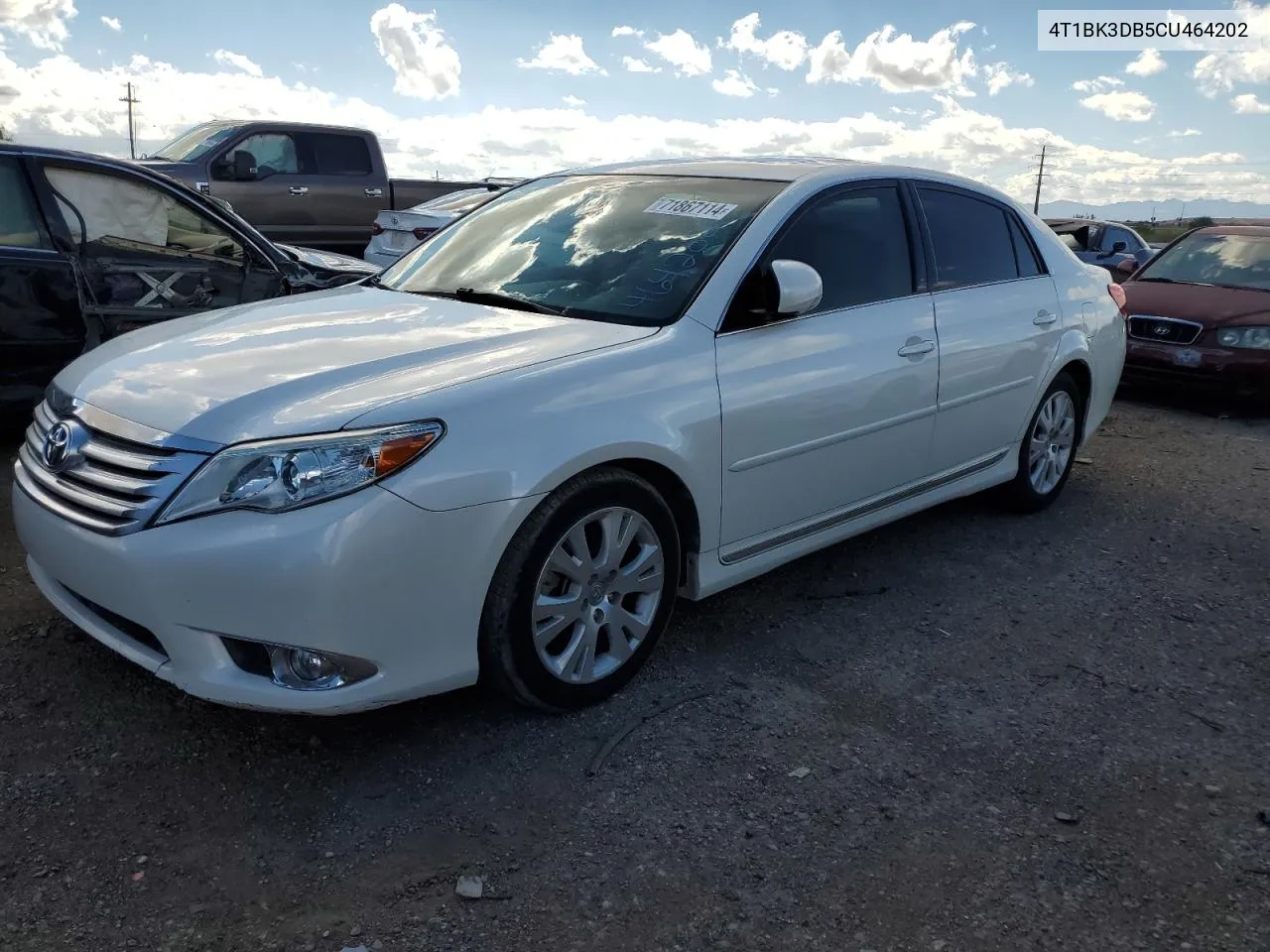 2012 Toyota Avalon Base VIN: 4T1BK3DB5CU464202 Lot: 71867114