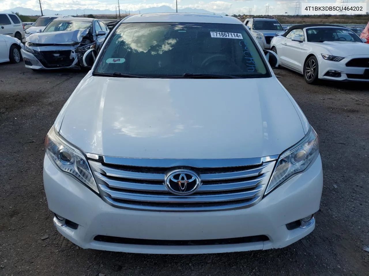 2012 Toyota Avalon Base VIN: 4T1BK3DB5CU464202 Lot: 71867114