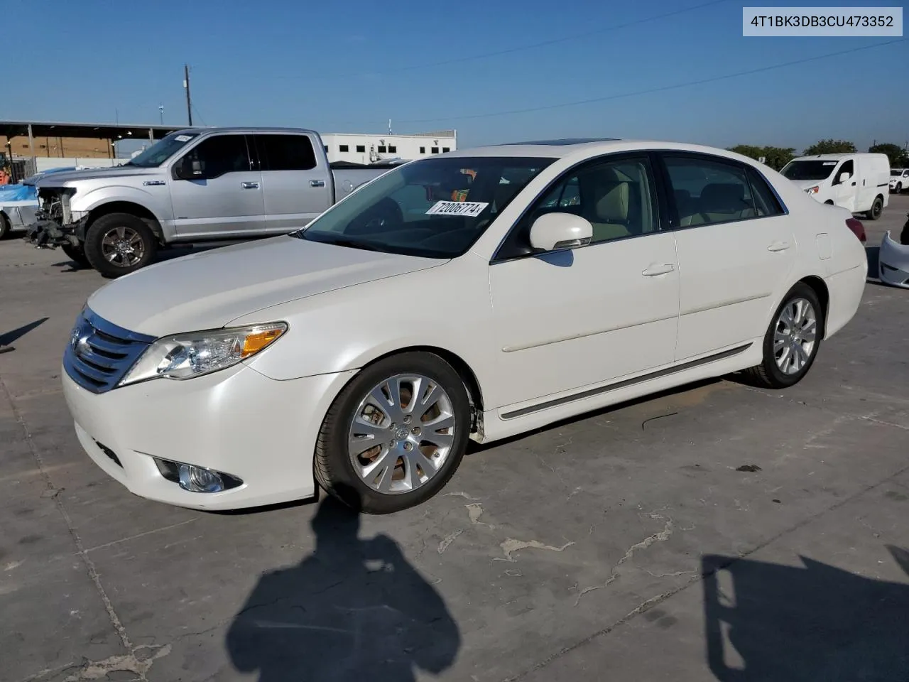 2012 Toyota Avalon Base VIN: 4T1BK3DB3CU473352 Lot: 72006774