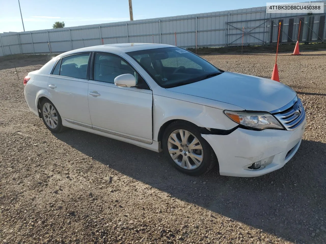 2012 Toyota Avalon Base VIN: 4T1BK3DB8CU450388 Lot: 72080954