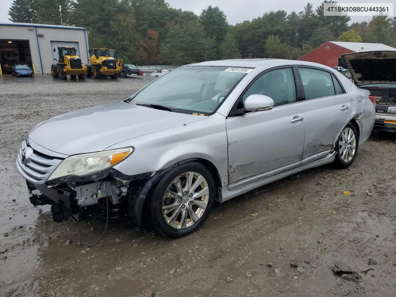 2012 Toyota Avalon Base VIN: 4T1BK3DB8CU443361 Lot: 75037384