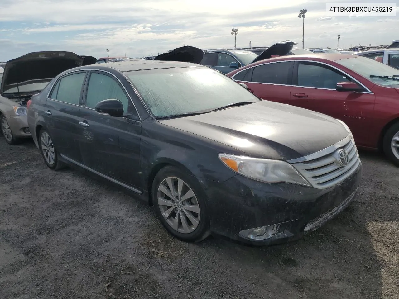 2012 Toyota Avalon Base VIN: 4T1BK3DBXCU455219 Lot: 75094844