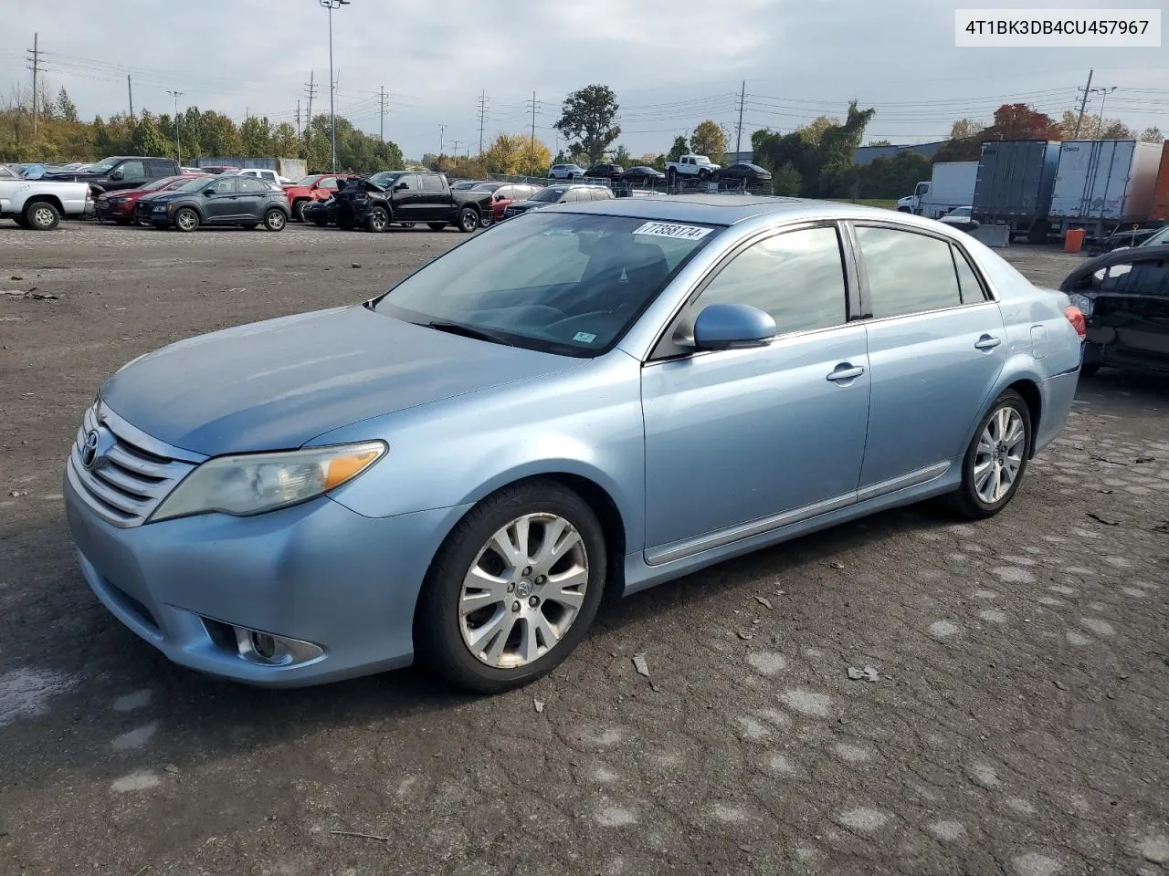 2012 Toyota Avalon Base VIN: 4T1BK3DB4CU457967 Lot: 77358174