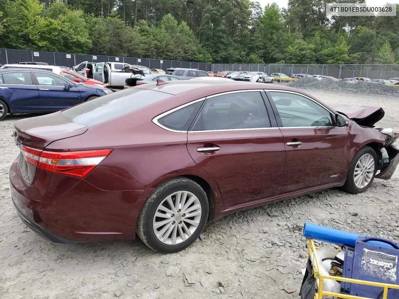 2013 Toyota Avalon Hybrid VIN: 4T1BD1EB5DU003628 Lot: 65067824