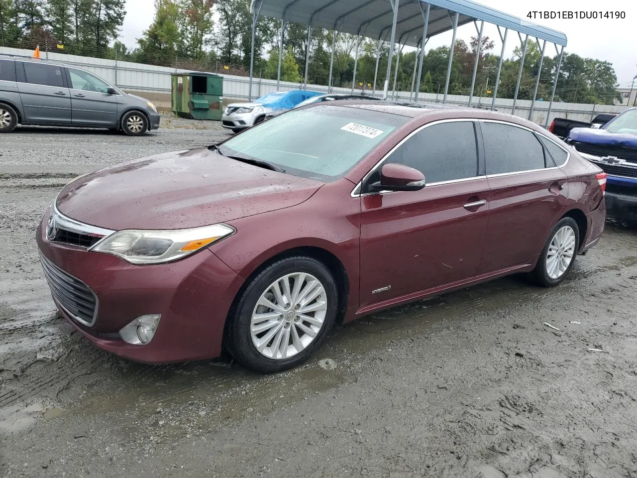 2013 Toyota Avalon Hybrid VIN: 4T1BD1EB1DU014190 Lot: 72017374