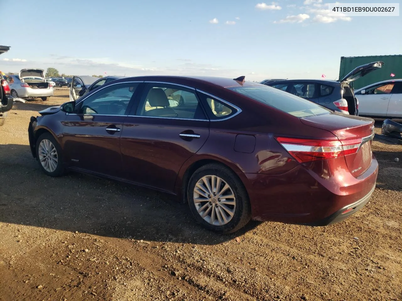 2013 Toyota Avalon Hybrid VIN: 4T1BD1EB9DU002627 Lot: 72718184