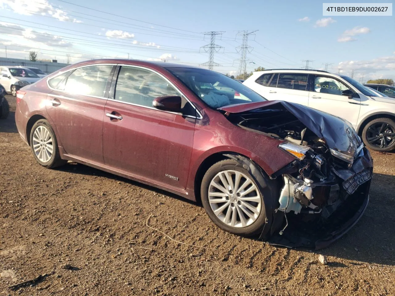 2013 Toyota Avalon Hybrid VIN: 4T1BD1EB9DU002627 Lot: 72718184