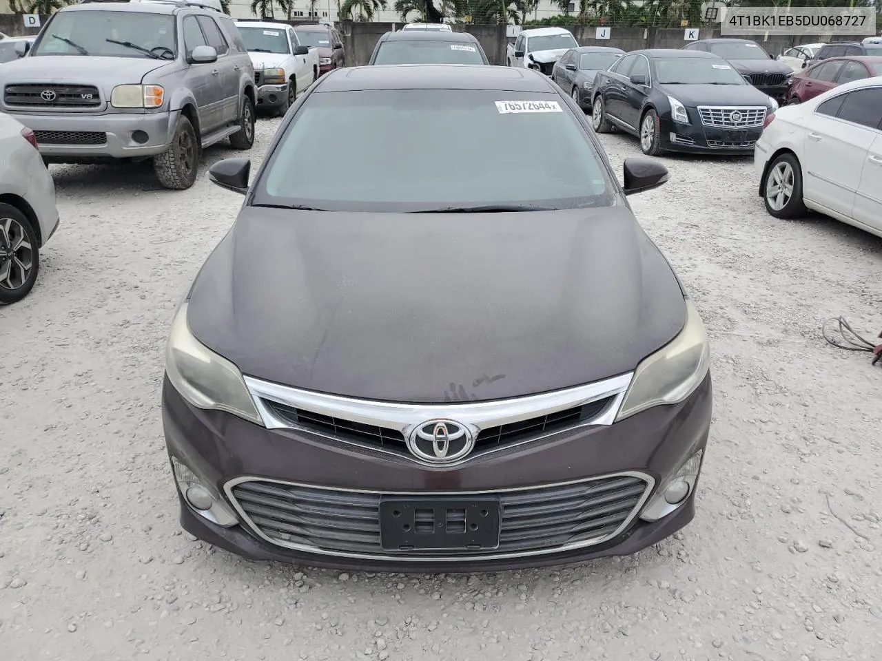 2013 Toyota Avalon Base VIN: 4T1BK1EB5DU068727 Lot: 76572644