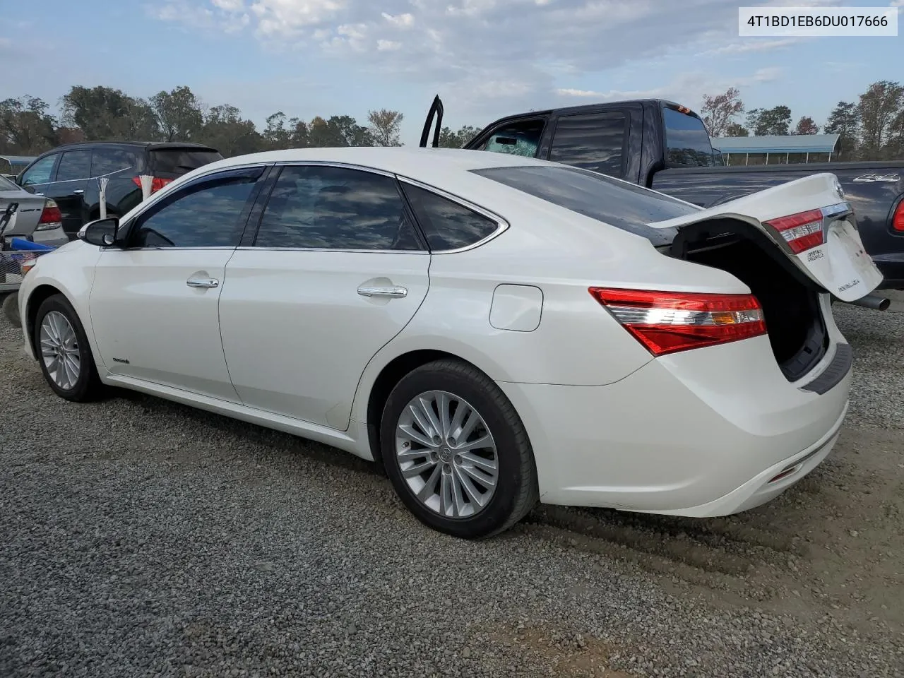 2013 Toyota Avalon Hybrid VIN: 4T1BD1EB6DU017666 Lot: 78248584