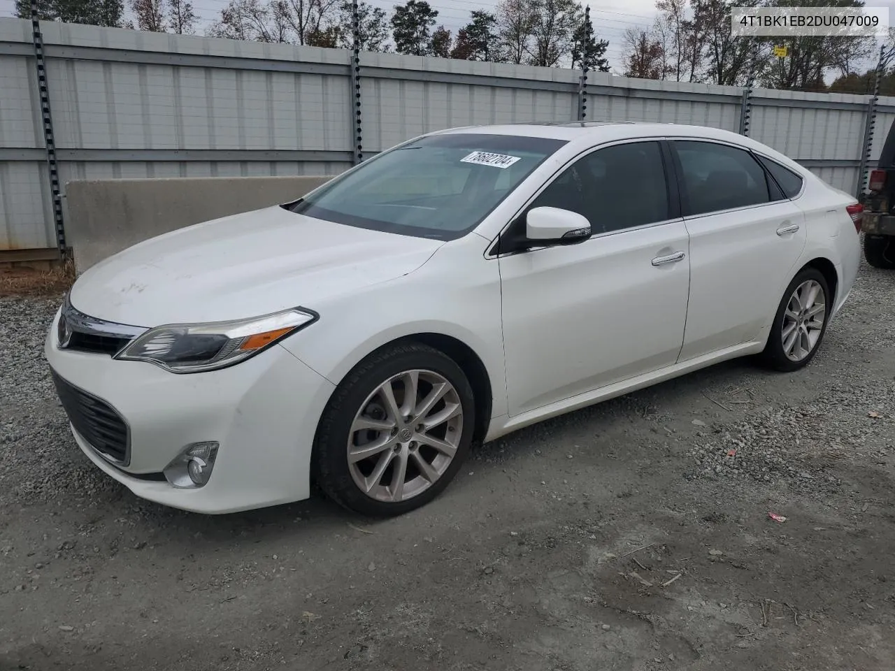 2013 Toyota Avalon Base VIN: 4T1BK1EB2DU047009 Lot: 78602704