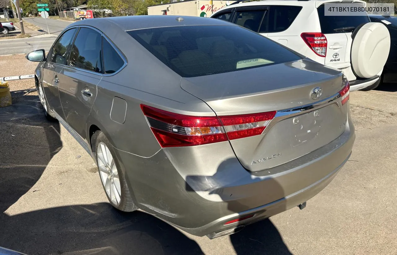 2013 Toyota Avalon Base VIN: 4T1BK1EB8DU070181 Lot: 81267844