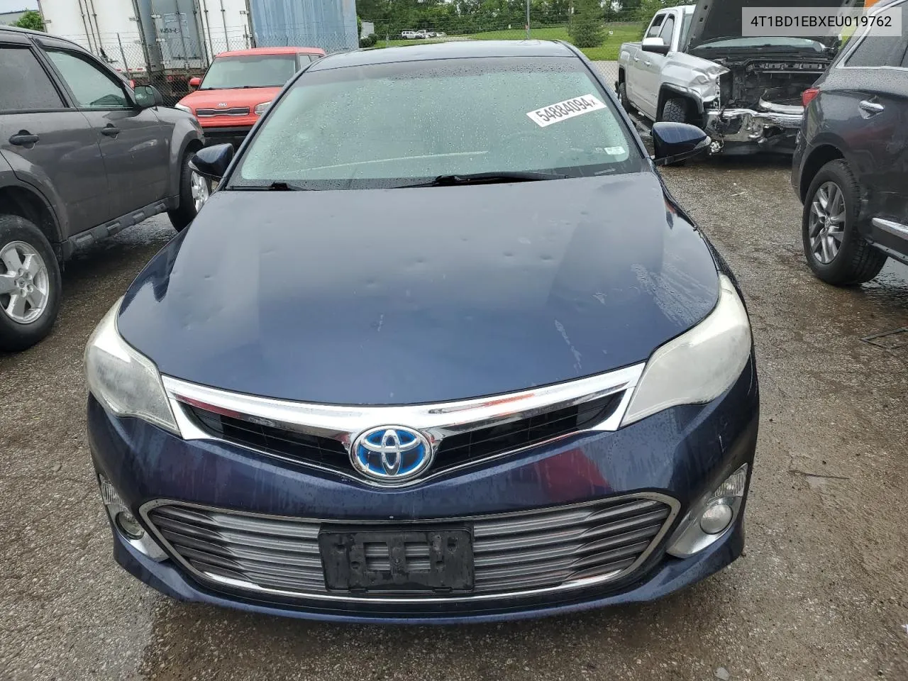 2014 Toyota Avalon Hybrid VIN: 4T1BD1EBXEU019762 Lot: 54884094