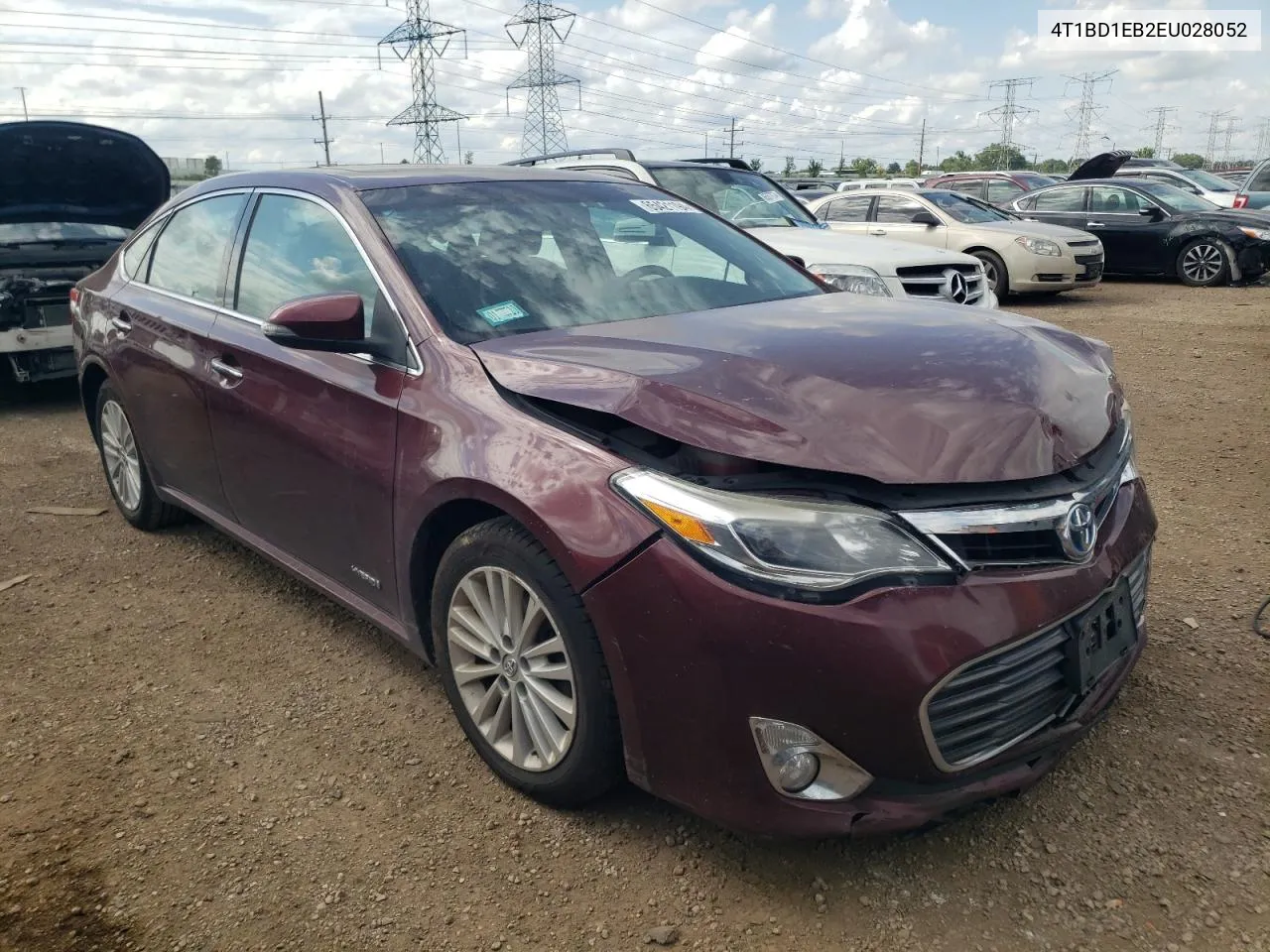 2014 Toyota Avalon Hybrid VIN: 4T1BD1EB2EU028052 Lot: 65421194