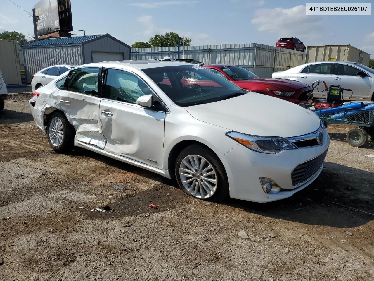 2014 Toyota Avalon Hybrid VIN: 4T1BD1EB2EU026107 Lot: 67164774